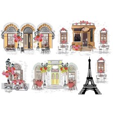 829152A5 vafa strazi din Paris cu Turnul Eifel 20X15cm